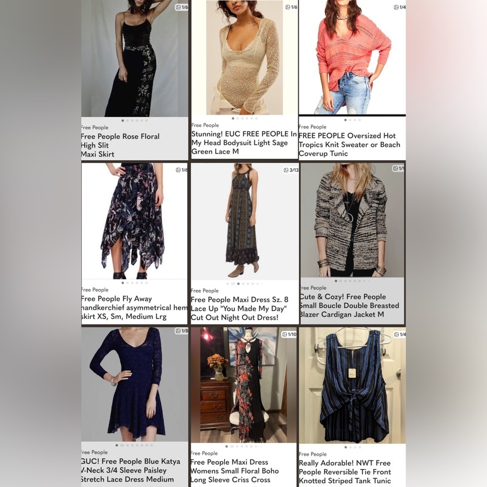 Free People Items in my closet!